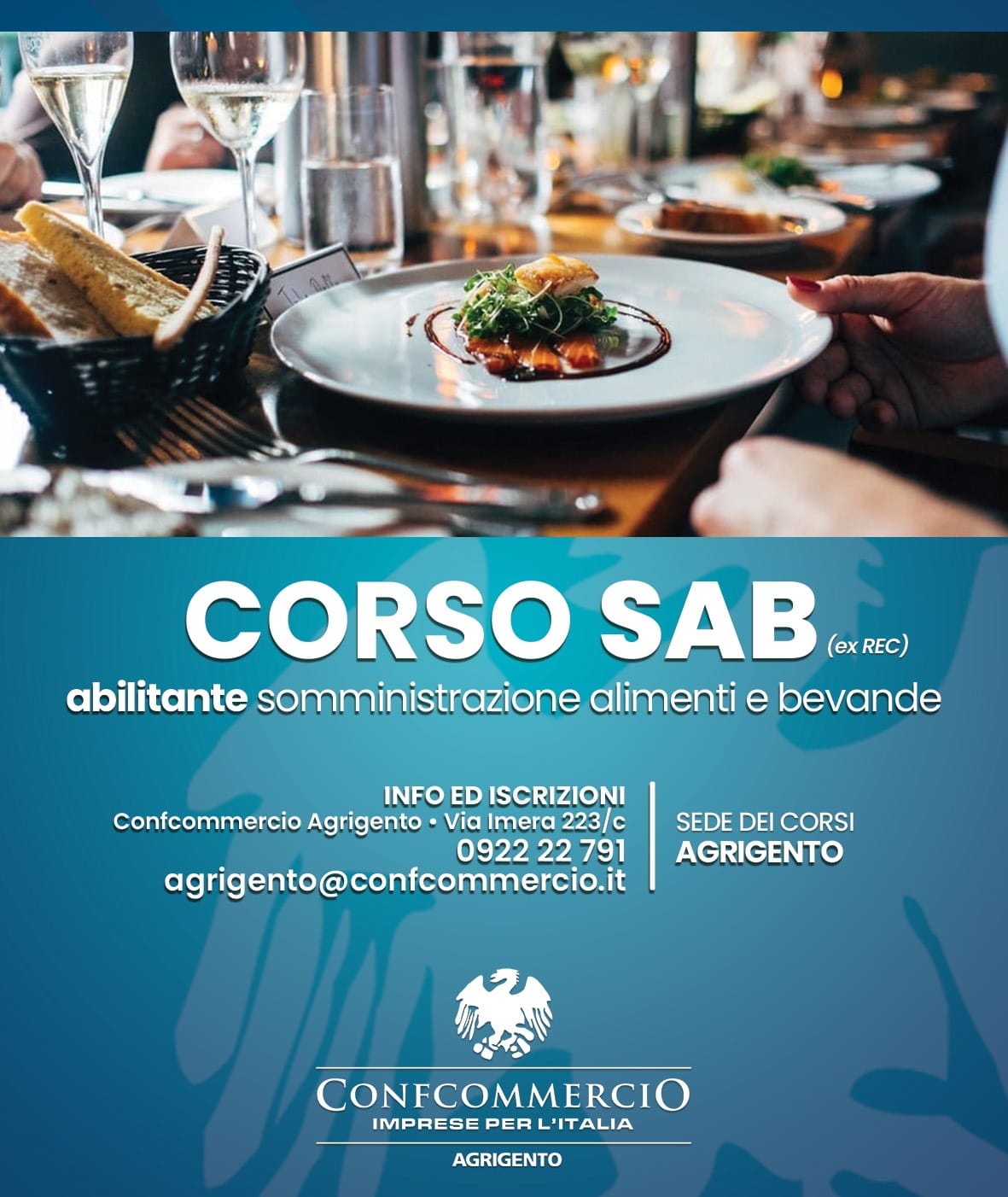 CORSO SAB – SOMMINISTRAZIONE ALIMENTI E BEVANDE